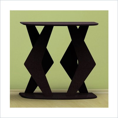 Nexera Boomerang Fine Textured Lacquer Console Table in Wenge Finish