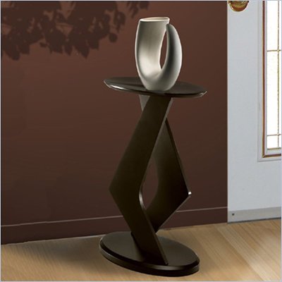 Nexera Boomerang Fine Textured Lacquer 24" Podium Accent Table in Wenge Finish