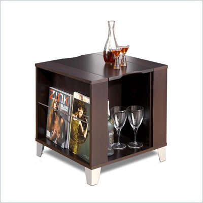 Nexera Brooklyn Square End Table in Espresso Finish