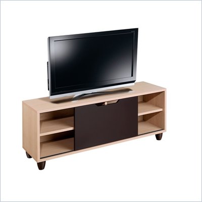 Nexera Colori Storage Unit with Sliding Door in Natural Maple & Wenge Finish