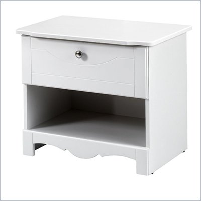 Nexera Dixie Wood Nightstand in White