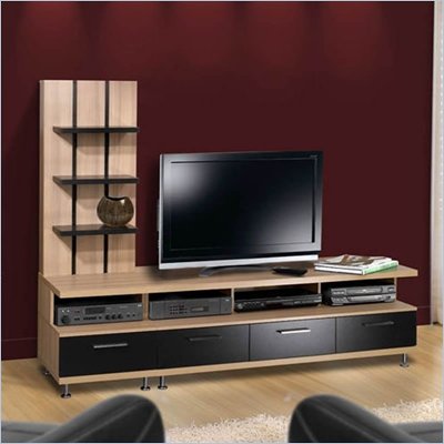 Nexera Eclipse 2 Piece Entertainment Center in Biscotti