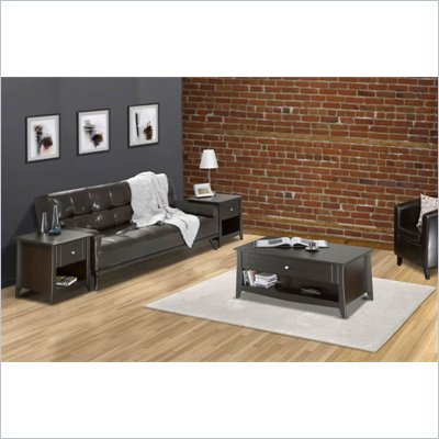 Nexera Elegance 3-Piece Living Room Table Set in Espresso