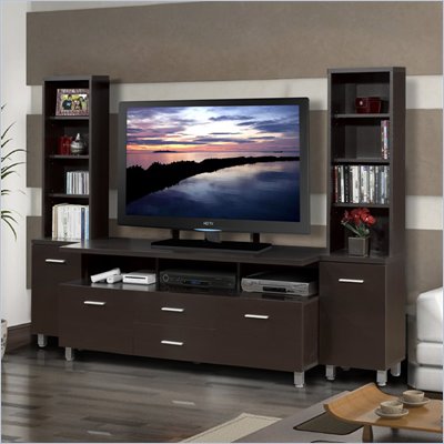 Nexera Element 56" TV Stand with Audio Towers in Espresso