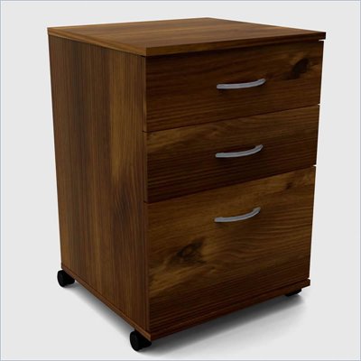 Nexera Essentials 3-Drawer Mobile File in Truffle