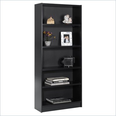 Nexera Essentials 5 Shelf Tall Wood Bookcase