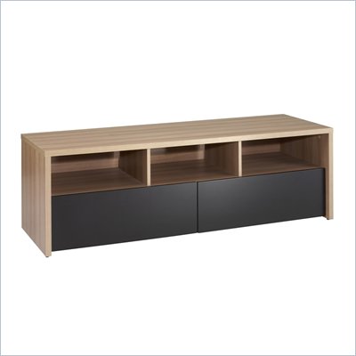 Nexera Infini-T 2 Drawer 60" TV Stand in Biscotti and Espresso