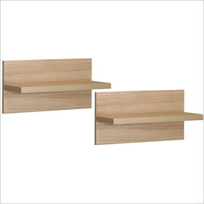 Nexera Infini-T Wall Shelves in Biscotti (Set of 2)