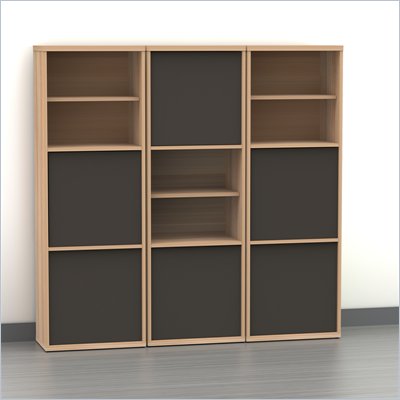 Nexera Infini-T 3-Piece Storage Set in Biscotti and Espresso