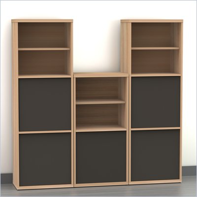 Nexera Infini-T 3-Piece Storage Set in Biscotti and Espresso