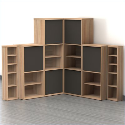 Nexera Infini-T 6-Piece Storage Set in Biscotti and Espresso