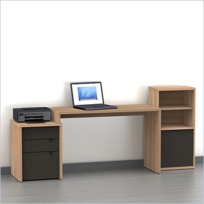 Nexera Infini-T 3-Piece Office Module Set in Biscotti