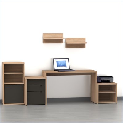 Nexera Infini-T 6-Piece Office Module Set in Biscotti
