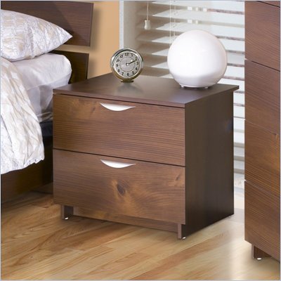 Nexera Nocce 2 Drawer Nightstand in Truffle Finish