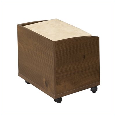 Nexera Nocce Vanity Bench on Casters in Truffle Finish
