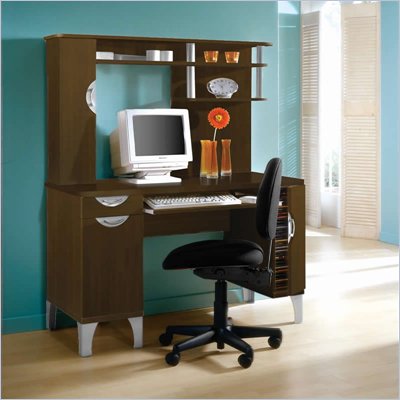Nexera Pablo Wood Computer Desk with Hutch in Dark Espresso