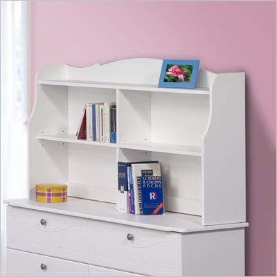 Nexera Pixel Bookcase Hutch in White