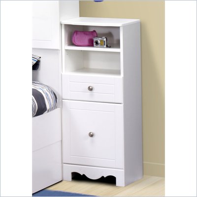 Nexera Pixel Low Bookcase Tower in White