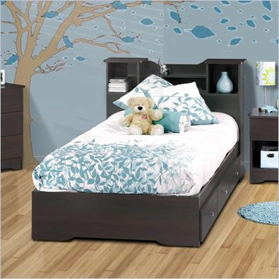 Nexera Pocono Twin Storage Bed in Espresso