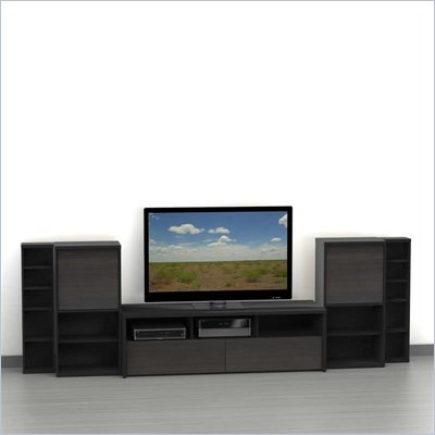Nexera Sereni-T 5-Piece Entertainment Center in Ebony