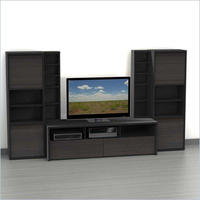Nexera Sereni-T 5-Piece Entertainment Center in Ebony