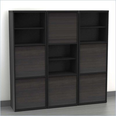 Nexera Sereni-T 3-Piece Modular Storage Set in Ebony