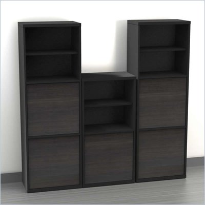Nexera Sereni-T 3-Piece Modular Storage Set in Ebony