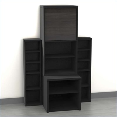 Nexera Sereni-T 4-Piece Modular Storage Set in Ebony