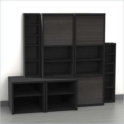 Nexera Sereni-T 6-Piece Modular Storage Set in Ebony