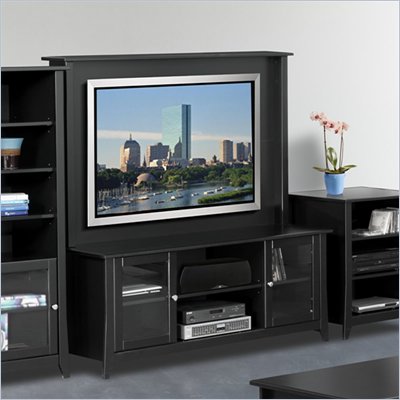 Nexera Tuxedo 58" TV Stand with Hutch in Black