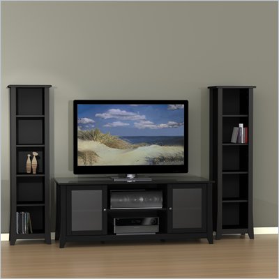 Nexera Tuxedo 3-Piece Entertainment Package in Black