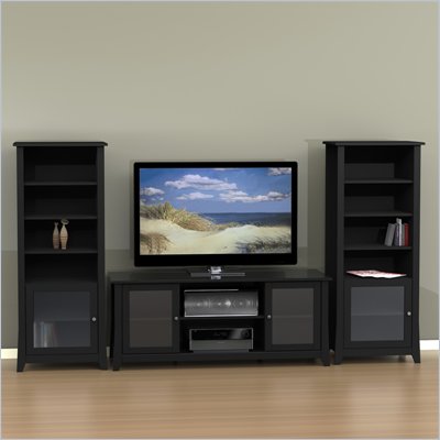 Nexera Tuxedo 3-Piece Entertainment Package in Black