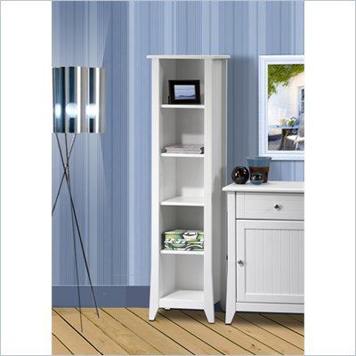 Nexera Vice Versa 60" Slim Bookcase in White