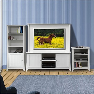 Nexera Vice Versa 3-Piece Entertainment Center in White