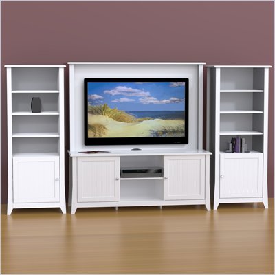 Nexera Vice Versa 3-Piece Entertainment Center in White