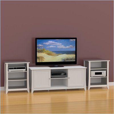 Nexera Vice Versa 3-Piece Entertainment Center in White