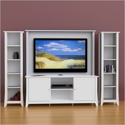 Nexera Vice Versa 3-Piece Entertainment Center in White