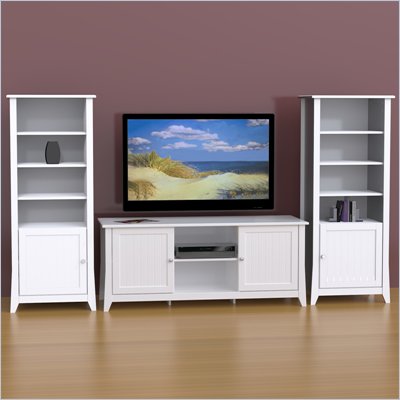 Nexera Vice Versa 3-Piece Entertainment Center in White