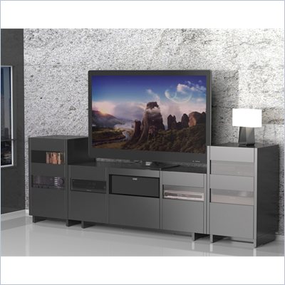 Nexera Vision 2 Tower Entertainment Center in Black