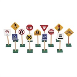 Guidecraft Hardwood 7 Traffic Signs (Set of 13)