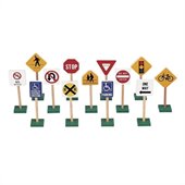 Guidecraft Hardwood 7 Traffic Signs (Set of 13)