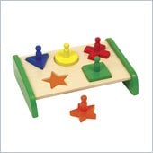 Guidecraft Wooden Non-Toxic Paints Primary Puzzle Board