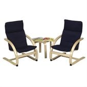 Guidecraft Birch Kiddie Rocker Chair Set in Blue