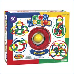Guidecraft Magneatos Jumbo Curves - 50 Pieces