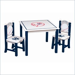 Guidecraft Major League Baseball Yankees Table and Chairs Set