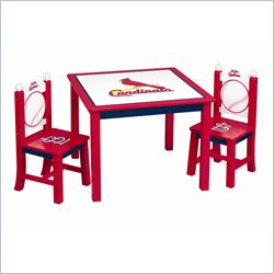 Guidecraft Major League Baseball Cardinals Table and Chairs Set