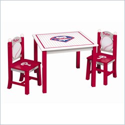 Guidecraft Major League Baseball Phillies Table and Chairs Set