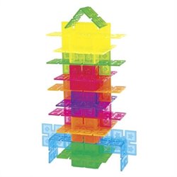 Guidecraft Translucent Plastic Panels Interlox - 96 Pieces