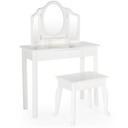 Guidecraft Classic White Vanity and Stool