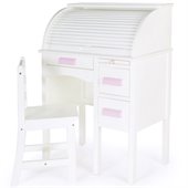 Guidecraft Jr Roll-Top Wood Desk in White